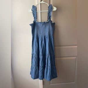 Denim Tiered Dress 2X